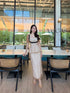 Women Elegant Square Neck Peplum Dress